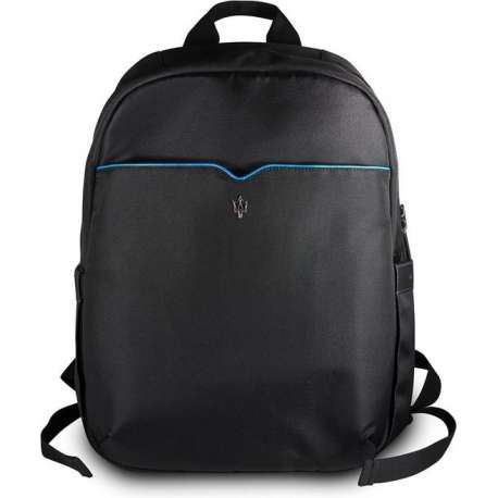 Maserati Slim Backpack Black/Blue - Rugzak Laptoptas