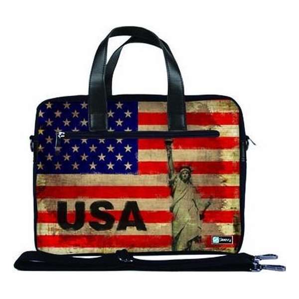 Laptoptas 13,3 / schoudertas USA design - Sleevy - laptoptas - schooltas