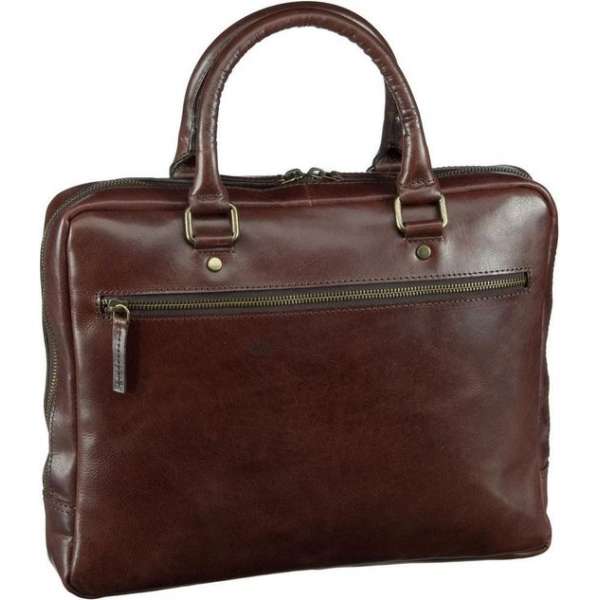 Leonhard Heyden Cambridge laptoptas 1-vaks 13 inch - Roodbruin