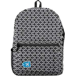 Vliegtuigen patroon - Rugzak / Backpack / Schooltas - Zwart - Voor Op Reis/Reizen/Vakantie/School