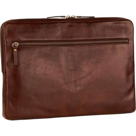 Leonhard Heyden Cambridge laptop sleeve M 15 inch - Roodbruin