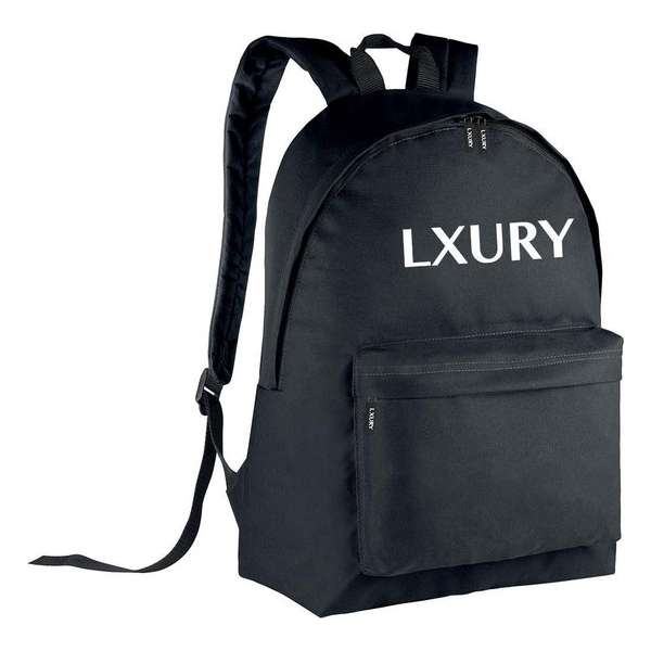 LXURY Rugzak 15 inch laptopvak - Zwart - Heren - Rugtas voor School, Werk of Reizen - 23 Liter