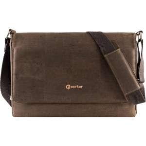 Corkor CK148C Vegan Messenger Dark Brown