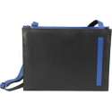 Leren A4 tas Finland 2 zwart blauw