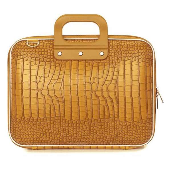 Bombata Croco Hardcase Laptoptas 13 inch Saffron Yellow