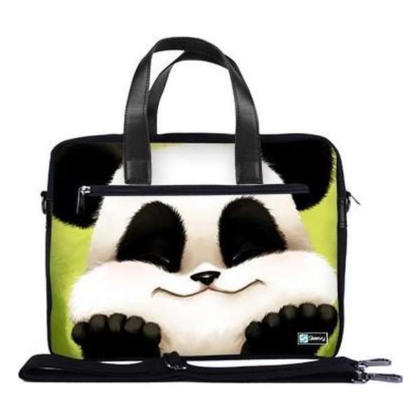 Laptoptas 17,3 / schoudertas schattig pandabeertje - Sleevy - laptoptas - schooltas