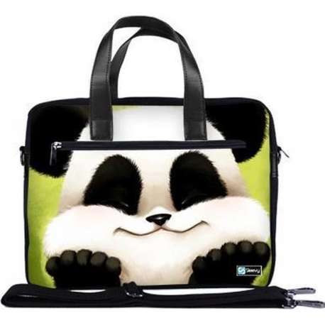 Laptoptas 17,3 / schoudertas schattig pandabeertje - Sleevy - laptoptas - schooltas