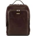 Tuscany Leather Bangkok leren laptop rugzak Donkerbruin TL141793