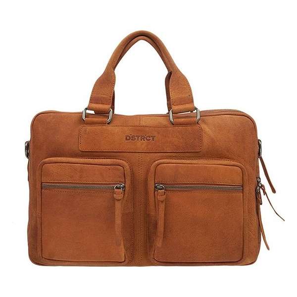 DSTRCT Wall Street - Laptoptas - 15,4 inch - cognac