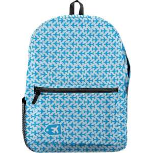 Vliegtuigen patroon - Rugzak / Backpack / Schooltas - Blauw - Voor Op Reis/Reizen/Vakantie/School