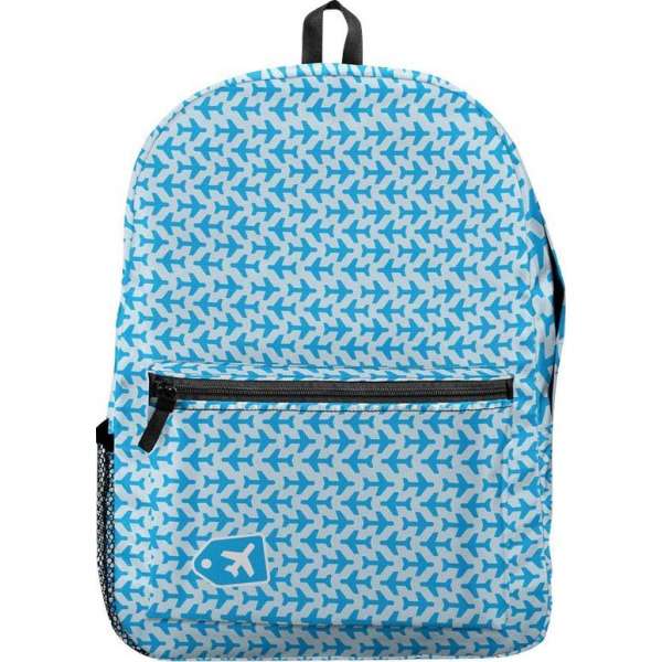 Vliegtuigen patroon - Rugzak / Backpack / Schooltas - Blauw - Voor Op Reis/Reizen/Vakantie/School