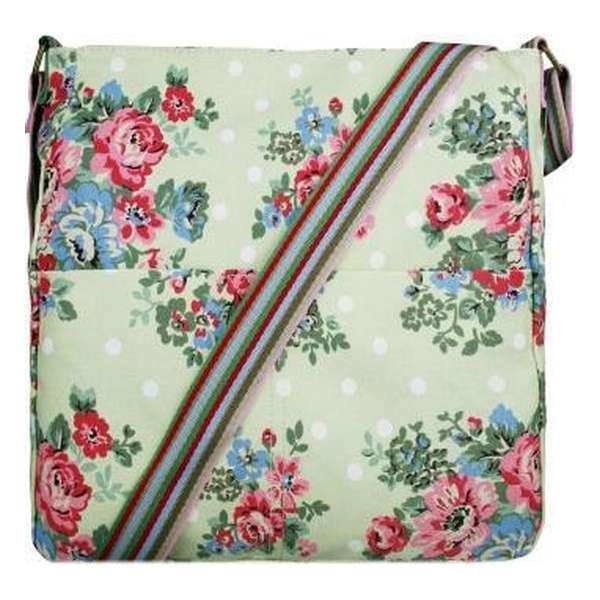 MISS LULU Canvas Schoudertas - Flower - L1104F GN)