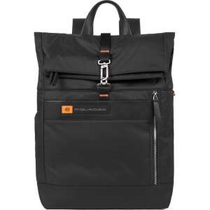 Piquadro PQ-BIO Nylon Roll Top PC Backpack 15.6 Black