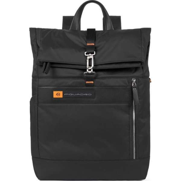 Piquadro PQ-BIO Nylon Roll Top PC Backpack 15.6 Black