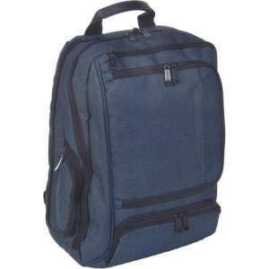 Dermata rugtas met laptopvak canvas 3489CV blauw