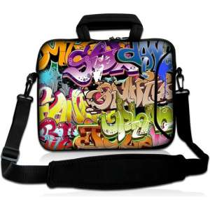 Laptoptas 17,3 inch graffiti kleurrijk - Sleevy