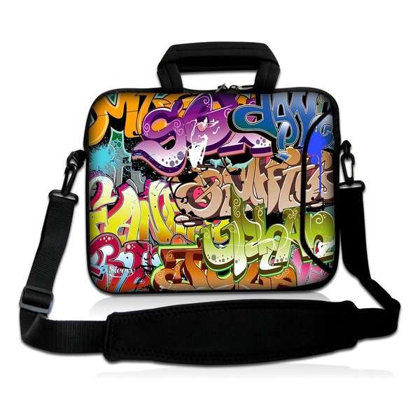 Laptoptas 17,3 inch graffiti kleurrijk - Sleevy