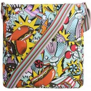 MISS LULU Canvas Schoudertas CARTOON . - L1104CN)