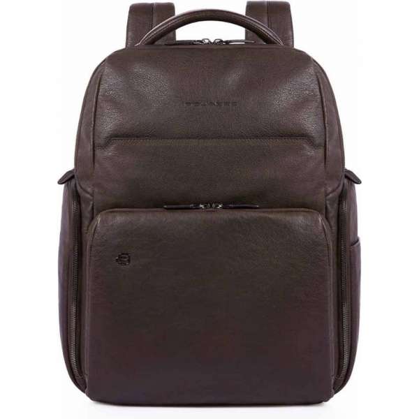 Piquadro Black Square Computer iPad Backpack RFID Dark Brown