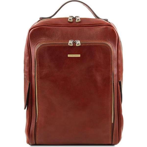 Tuscany Leather Bangkok leren laptop rugzak Bruin TL141793