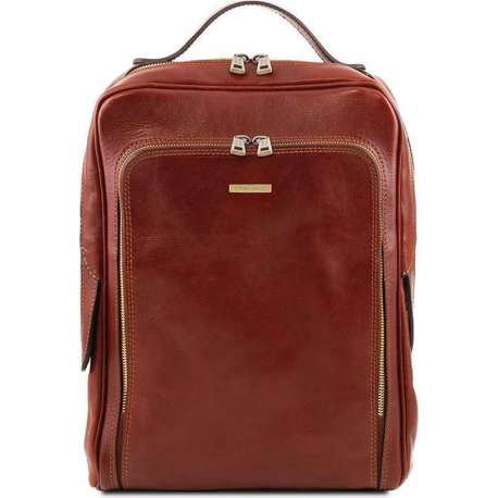 Tuscany Leather Bangkok leren laptop rugzak Bruin TL141793