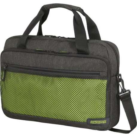 American Tourister Laptopschoudertas - Sporty Mesh Laptop Bag 15.6 inch  Anthracite/Lime Green