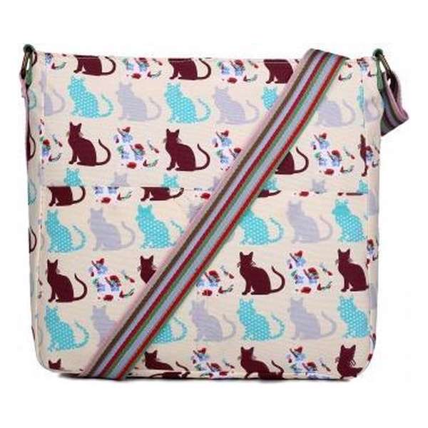 MISS LULU Canvas Schoudertas CAT . - L1104CT BG)