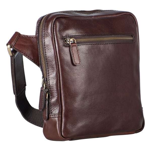 Leonhard Heyden Cambridge crossbody S 8 inch - Roodbruin