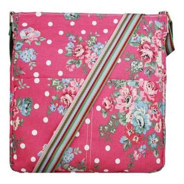 MISS LULU Canvas Schoudertas FLOWER . - L1104F PM)