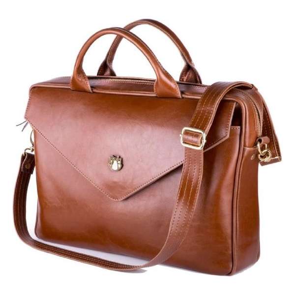 Felice | Ultimate Travelstyle | aktetas | laptoptas | Italiaans leer | bruin | 40*29*9 cm