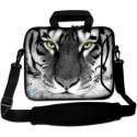 Sleevy 17,3 inch laptoptas witte tijger