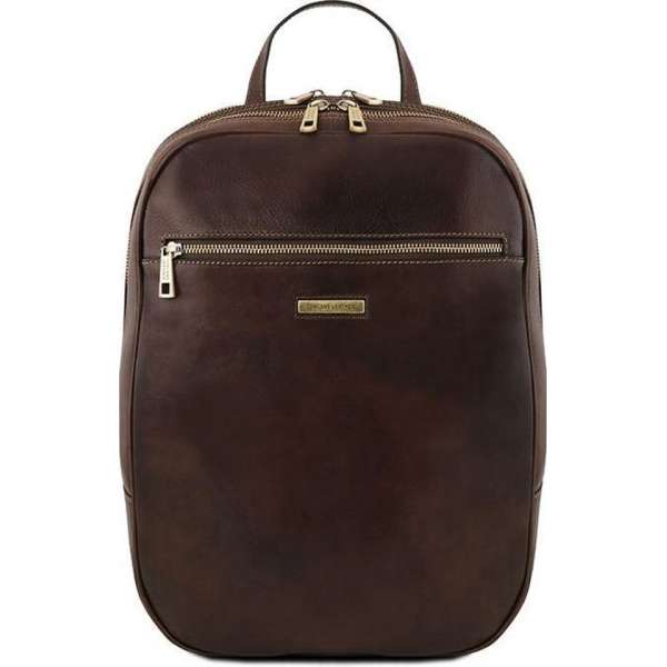 Tuscany leather leren laptoptas Osaka Donkerbruin TL141711