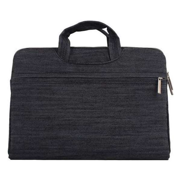 Denim laptoptas 15.4 inch - Zwart