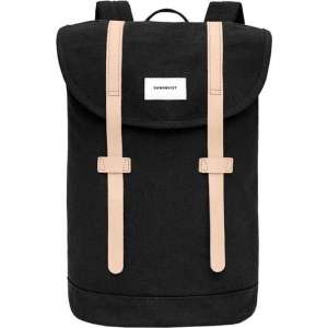 Sandqvist Stig Backpack black with natural leather