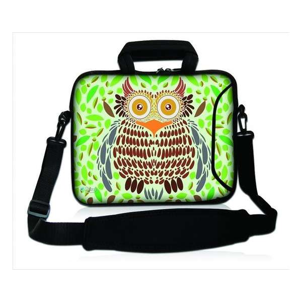 Sleevy 17,3 laptoptas grote uil