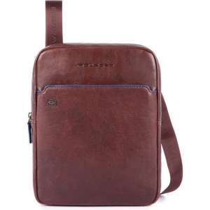 Piquadro Blue Square iPad 10.5"/iPad 9.7" Crossbody Bag dark brown