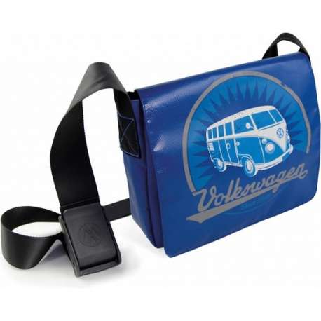 VW T1 Bus Tablet-PC Tas - Vintage Logo/blauw