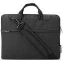 POFOKO 15.4 inch laptoptas met schouderband - Zwart