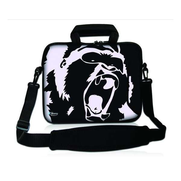 Sleevy 17,3 laptoptas gorilla zwart/grijs