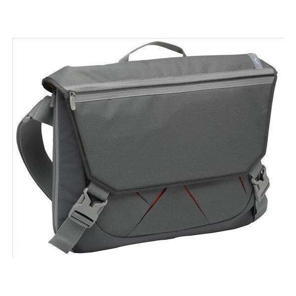 Urban Nylon Messenger Tas 16" (grijs / Rood)