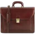 Tuscany Leather 1st Class Heren Aktetas Bruin