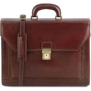 Tuscany Leather 1st Class Heren Aktetas Bruin