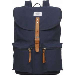 Sandqvist Rugzak Roald Navy SQA532 Eco Canvas Tas - Blauw 17 Lt