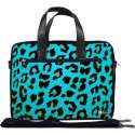 Laptoptas 15,6 / schoudertas blauwe panterprint - Sleevy - laptoptas - schooltas