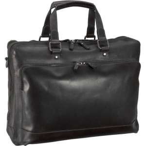 Leonhard Heyden Dakota laptoptas 2-vaks 13 inch - Zwart