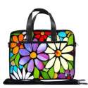 Laptoptas 17,3 / schoudertas bloemen - Sleevy - laptoptas - schooltas