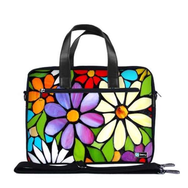 Laptoptas 17,3 / schoudertas bloemen - Sleevy - laptoptas - schooltas