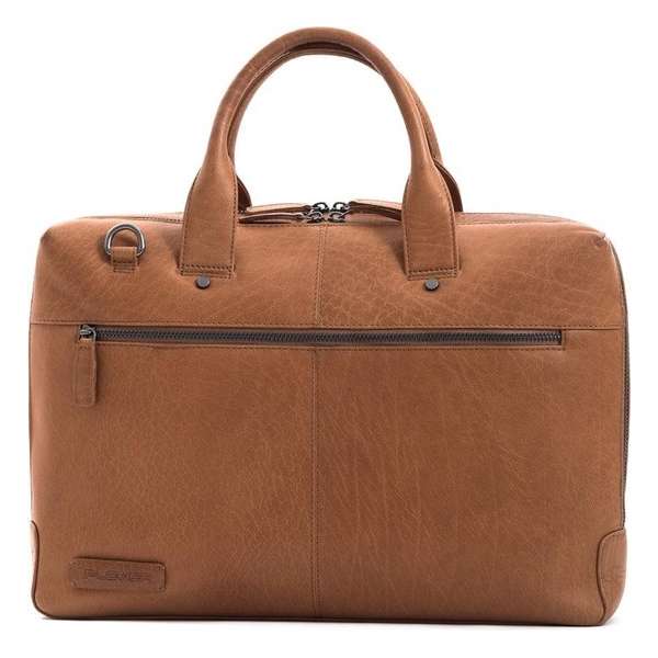 Plevier Flint businesstas 15.6 inch cognac.