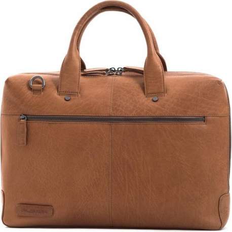 Plevier Flint businesstas 15.6 inch cognac.