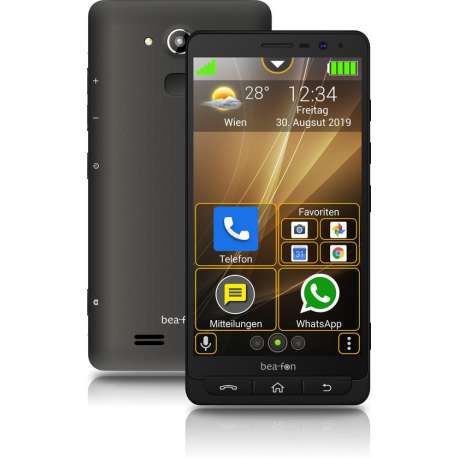 Bea-Fon M5 senioren smart mobiele telefoon | Android | Eenvoudig menu | Whatsapp | SOS-knop | Sim Lock vrij